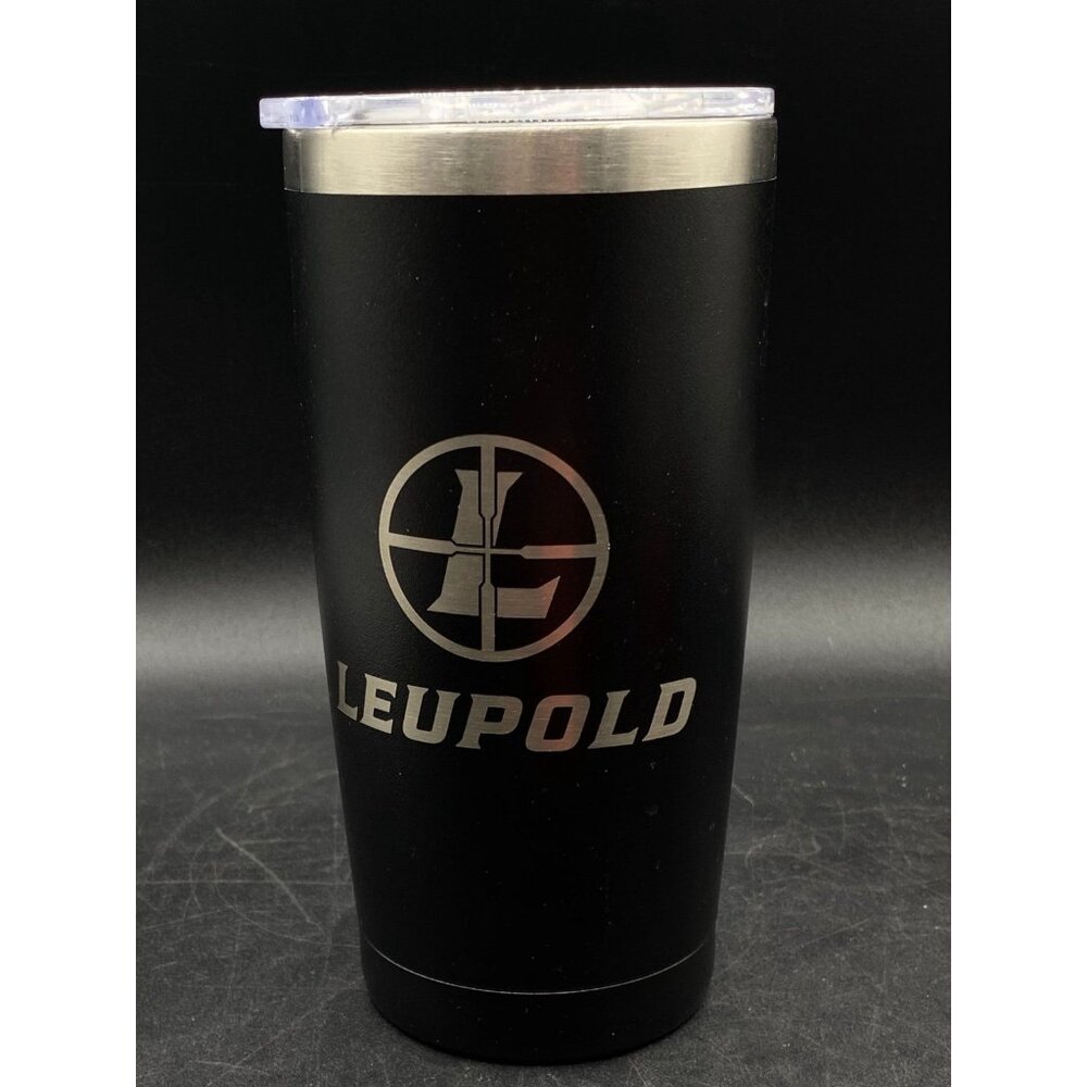 Leupold Black Tumbler Clear Lid Stainless Steel Hunting Scope Mfg